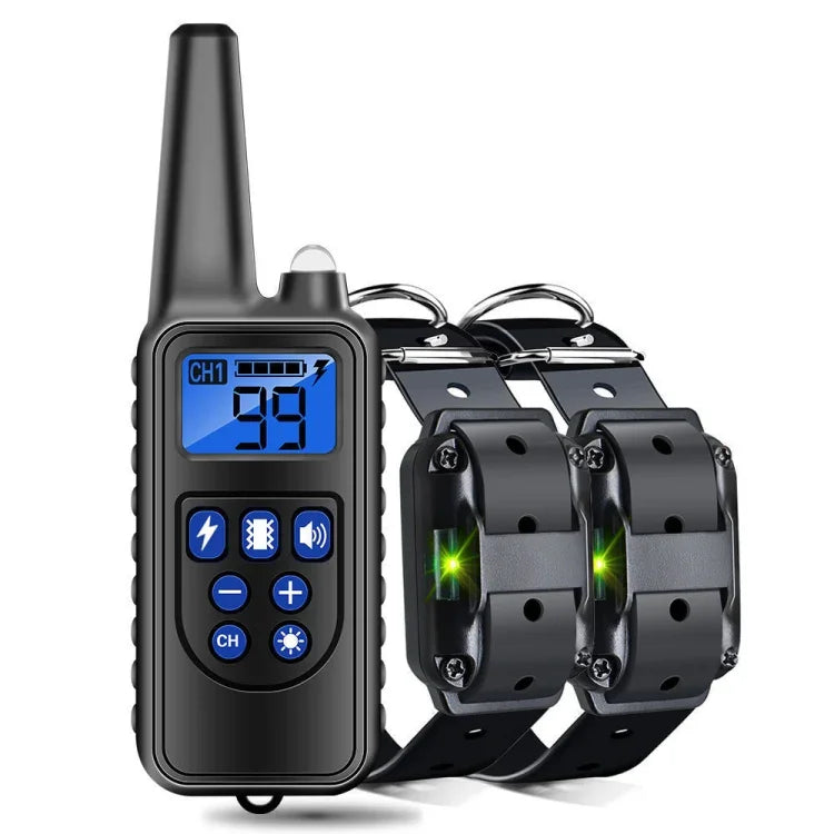 Dressage pour chien anti-aboiements 800m avec télécommande, collier intelligent anti-perturbation par vibration, avec 1 collier, avec 2 colliers, avec 3 colliers