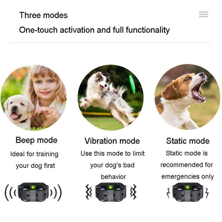 Dressage pour chien anti-aboiements 800m avec télécommande, collier intelligent anti-perturbation par vibration, avec 1 collier, avec 2 colliers, avec 3 colliers