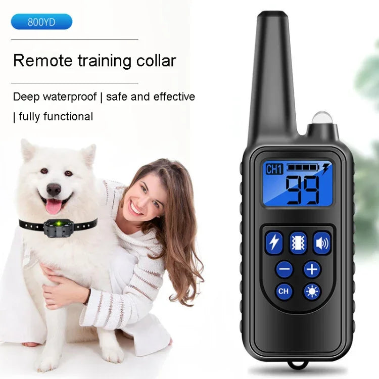 Dressage pour chien anti-aboiements 800m avec télécommande, collier intelligent anti-perturbation par vibration, avec 1 collier, avec 2 colliers, avec 3 colliers