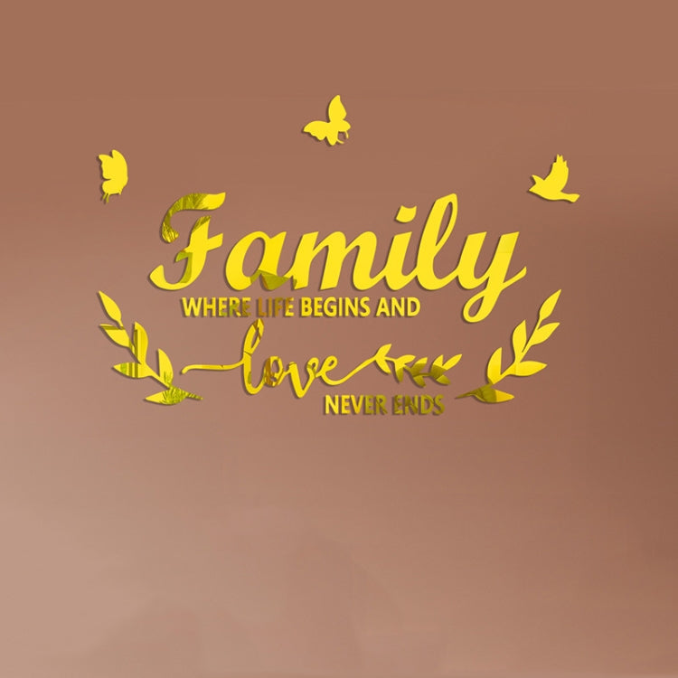 Autocollants Muraux Miroirs Stéréoscopiques Acryliques Familylove Maison Auto-Adhésifs Décoratifs Miroir Souple, Familylove