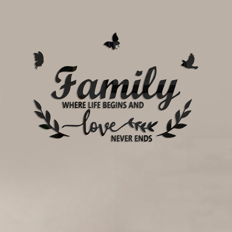 Autocollants Muraux Miroirs Stéréoscopiques Acryliques Familylove Maison Auto-Adhésifs Décoratifs Miroir Souple, Familylove