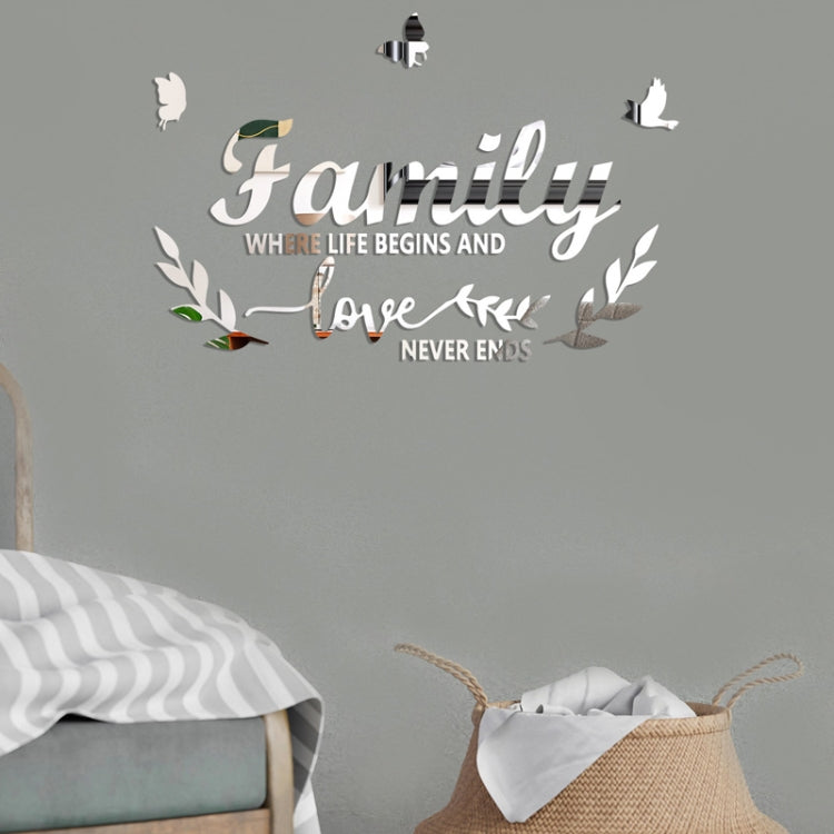 Autocollants Muraux Miroirs Stéréoscopiques Acryliques Familylove Maison Auto-Adhésifs Décoratifs Miroir Souple, Familylove
