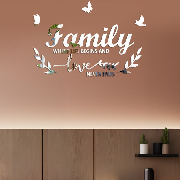 Autocollants Muraux Miroirs Stéréoscopiques Acryliques Familylove Maison Auto-Adhésifs Décoratifs Miroir Souple, Familylove