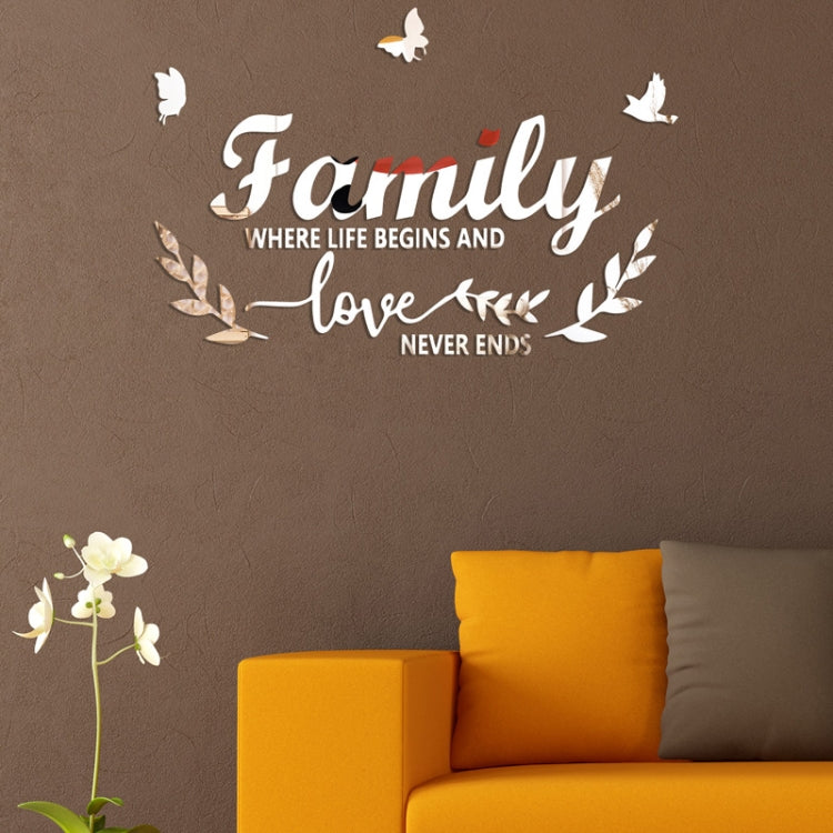 Autocollants Muraux Miroirs Stéréoscopiques Acryliques Familylove Maison Auto-Adhésifs Décoratifs Miroir Souple, Familylove