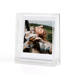 Support de cadre photo carré transparent double face pour Polaroids