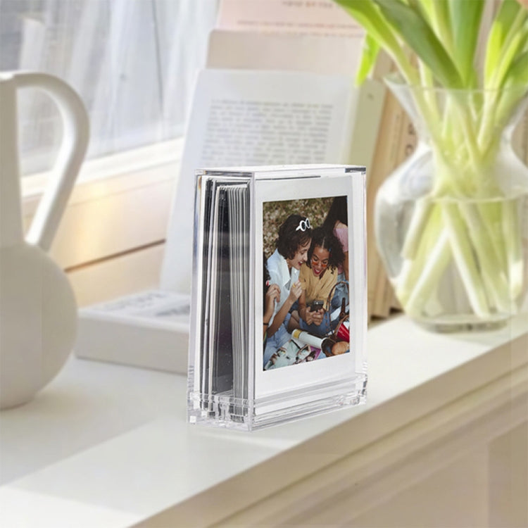 Support de cadre photo carré transparent double face pour Polaroids