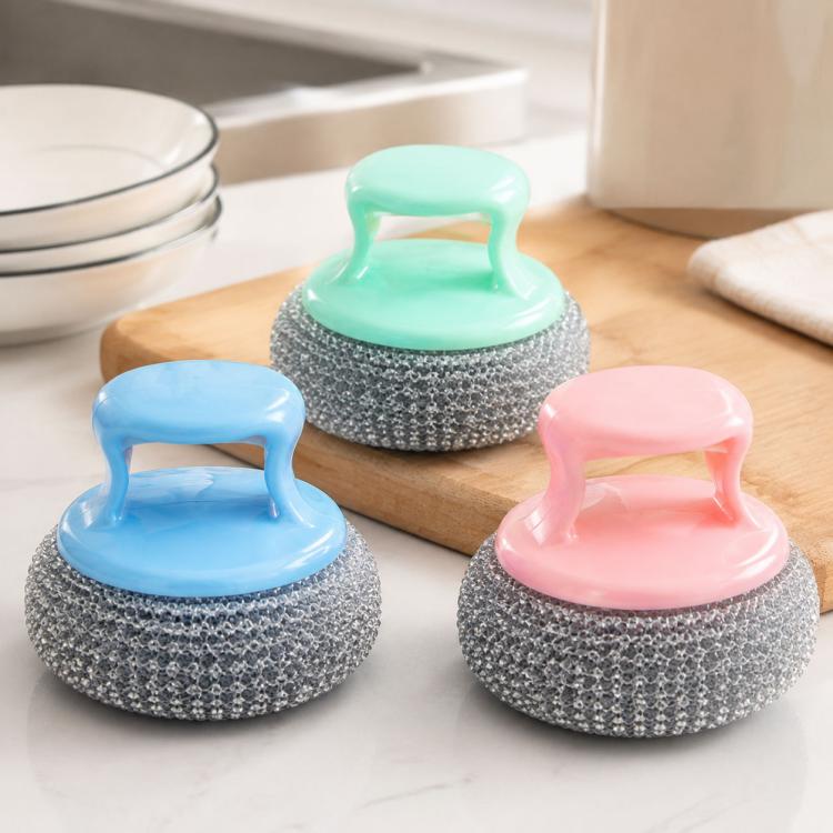 Brosse de nettoyage amovible pour casseroles et vaisselle