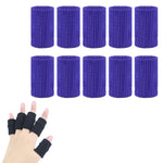 10 pièces/ensemble Manchons de doigts pour basketball Protection tricotée pour articulations, Noir, Teint, Bleu, Gris