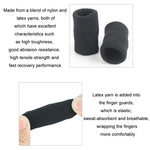 10 pièces/ensemble Manchons de doigts pour basketball Protection tricotée pour articulations, Noir, Teint, Bleu, Gris