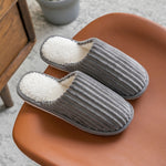 Chaussons en velours côtelé coton, chauds pour l'hiver, semelle épaisse antidérapante, chaussures plates, 36-37, 38-39, 40-41, 42-43, 44-45