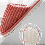 Chaussons en velours côtelé coton, chauds pour l'hiver, semelle épaisse antidérapante, chaussures plates, 36-37, 38-39, 40-41, 42-43, 44-45