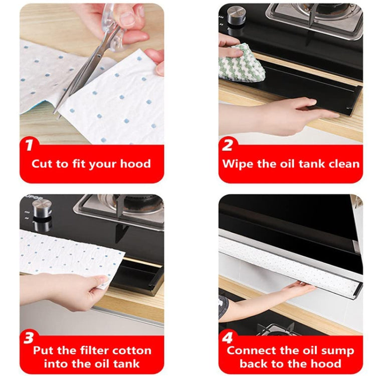 10 pièces/paquet de papier absorbant jetable pour gorge d'huile pour hottes de cuisine, 7x90cm standard, 10x90cm standard, 7x90cm épaissi, 10x90cm épaissi
