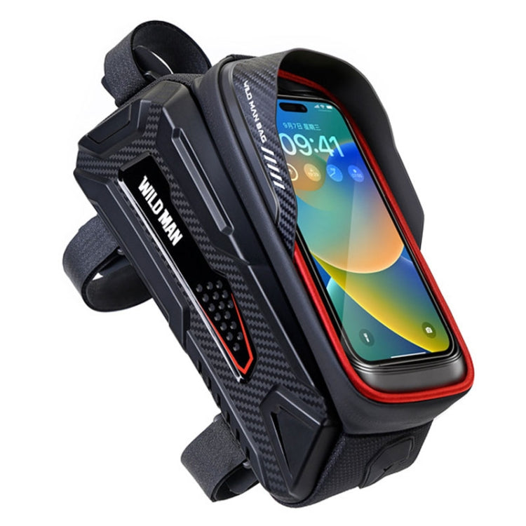 Sac avant rigide WILD MAN M30 1L pour VTT, sac d'équipement cycliste avec écran tactile TPU, M30 (noir), M30 (noir rouge)