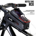 Sac avant rigide WILD MAN M30 1L pour VTT, sac d'équipement cycliste avec écran tactile TPU, M30 (noir), M30 (noir rouge)