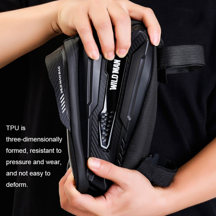 Sac avant rigide WILD MAN M30 1L pour VTT, sac d'équipement cycliste avec écran tactile TPU, M30 (noir), M30 (noir rouge)