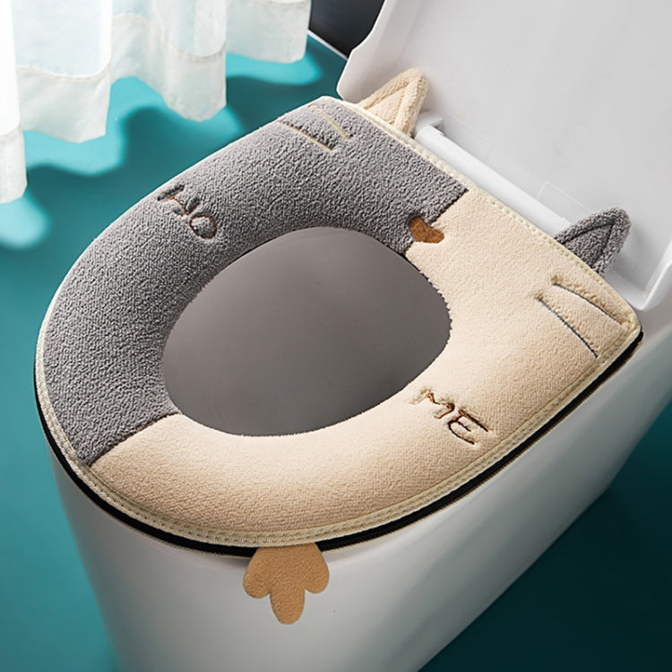 Housse de siège de toilette universelle chaude en daim