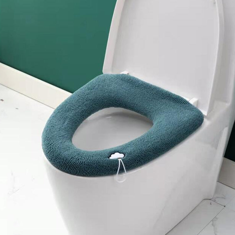 Coussin de toilette universel tricoté lavable, housse de toilette chaude épaissie pour la maison, avec poignée rose, avec poignée gris, avec poignée bleu, plat rose, plat gris, plat bleu
