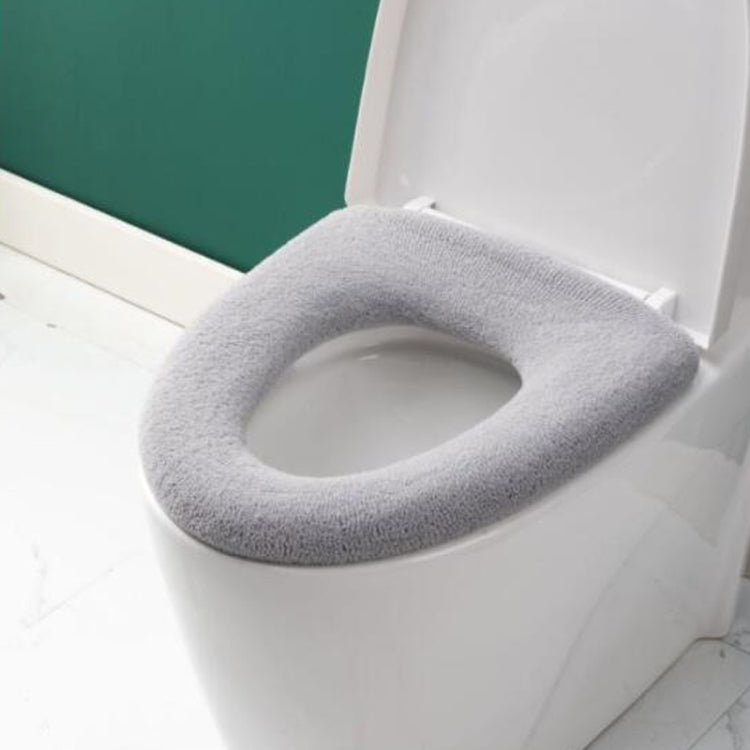 Coussin de toilette universel tricoté lavable, housse de toilette chaude épaissie pour la maison, avec poignée rose, avec poignée gris, avec poignée bleu, plat rose, plat gris, plat bleu