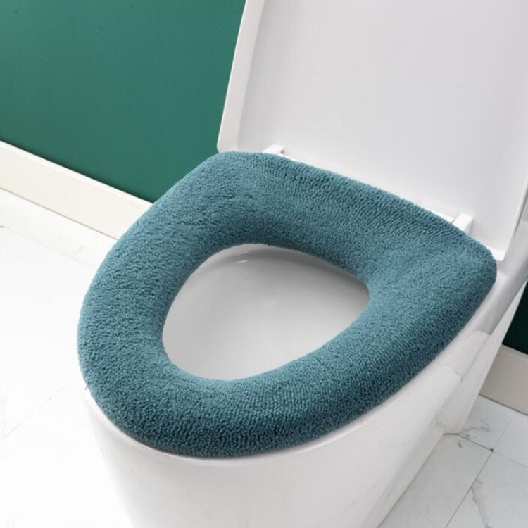Coussin de toilette universel tricoté lavable, housse de toilette chaude épaissie pour la maison, avec poignée rose, avec poignée gris, avec poignée bleu, plat rose, plat gris, plat bleu