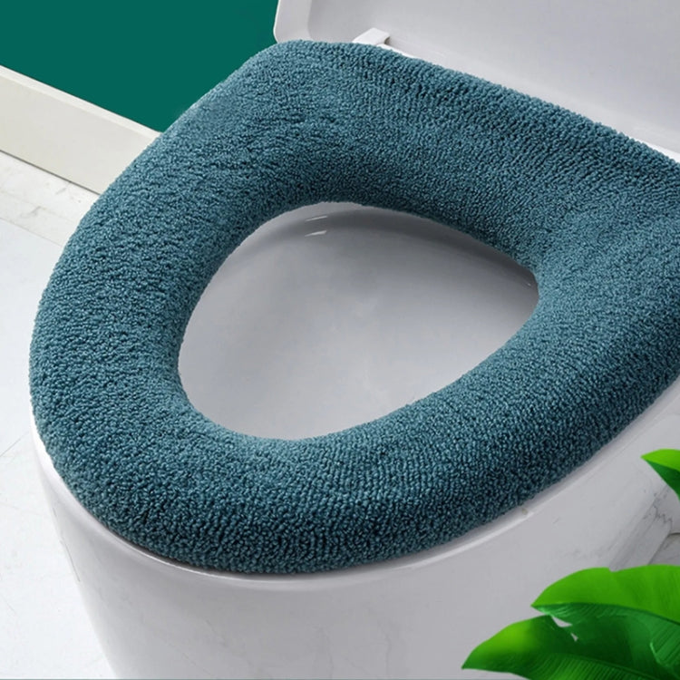 Coussin de toilette universel tricoté lavable, housse de toilette chaude épaissie pour la maison, avec poignée rose, avec poignée gris, avec poignée bleu, plat rose, plat gris, plat bleu