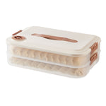 Boîte de Rangement pour Raviolis, Boîte à Raviolis Congelés Frais de Qualité Alimentaire pour la Maison, 2 Couches avec Couvercle, 3 Couches avec Couvercle, 4 Couches avec Couvercle