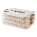 Boîte de Rangement pour Raviolis, Boîte à Raviolis Congelés Frais de Qualité Alimentaire pour la Maison, 2 Couches avec Couvercle, 3 Couches avec Couvercle, 4 Couches avec Couvercle