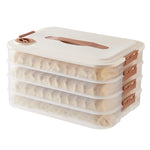 Boîte de Rangement pour Raviolis, Boîte à Raviolis Congelés Frais de Qualité Alimentaire pour la Maison, 2 Couches avec Couvercle, 3 Couches avec Couvercle, 4 Couches avec Couvercle