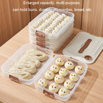 Boîte de Rangement pour Raviolis, Boîte à Raviolis Congelés Frais de Qualité Alimentaire pour la Maison, 2 Couches avec Couvercle, 3 Couches avec Couvercle, 4 Couches avec Couvercle