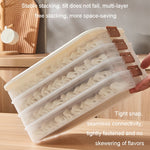 Boîte de Rangement pour Raviolis, Boîte à Raviolis Congelés Frais de Qualité Alimentaire pour la Maison, 2 Couches avec Couvercle, 3 Couches avec Couvercle, 4 Couches avec Couvercle