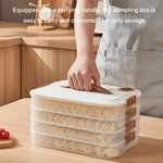 Boîte de Rangement pour Raviolis, Boîte à Raviolis Congelés Frais de Qualité Alimentaire pour la Maison, 2 Couches avec Couvercle, 3 Couches avec Couvercle, 4 Couches avec Couvercle