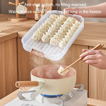 Boîte de Rangement pour Raviolis, Boîte à Raviolis Congelés Frais de Qualité Alimentaire pour la Maison, 2 Couches avec Couvercle, 3 Couches avec Couvercle, 4 Couches avec Couvercle