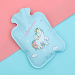 Bouillotte Cartoon Remplie d'Eau Mini en PVC Haute Densité Sac d'Eau Chaude Hiver, Style et Couleur Aléatoires, Petite 17x11cm, Grande 14.5x21cm