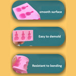 Moule en silicone petite abeille pour fondant et chocolat, MK-3171 Rose, MK-3171 Gris clair, MK-3172 Rose, MK-3172 Gris clair