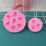 Moule en silicone petite abeille pour fondant et chocolat, MK-3171 Rose, MK-3171 Gris clair, MK-3172 Rose, MK-3172 Gris clair