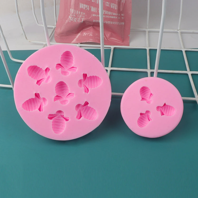 Moule en silicone petite abeille pour fondant et chocolat, MK-3171 Rose, MK-3171 Gris clair, MK-3172 Rose, MK-3172 Gris clair