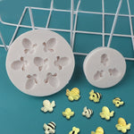 Moule en silicone petite abeille pour fondant et chocolat, MK-3171 Rose, MK-3171 Gris clair, MK-3172 Rose, MK-3172 Gris clair