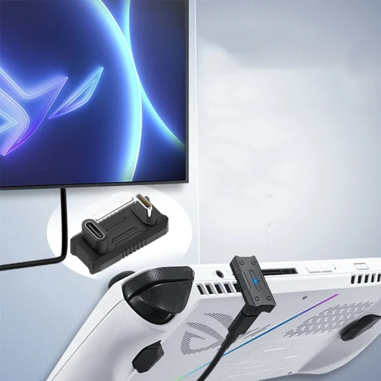 Adaptateur de données 20 Gbit/s pour ASUS ROG Ally/Switch, convertisseur de charge rapide USB-C/Type-C 8K 60 Hz 140 W