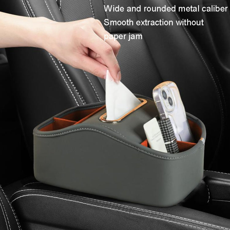 Cat Supplies Leather Storage Box Car Split Paper Tissue Box, Classic Black, Warm Beige
