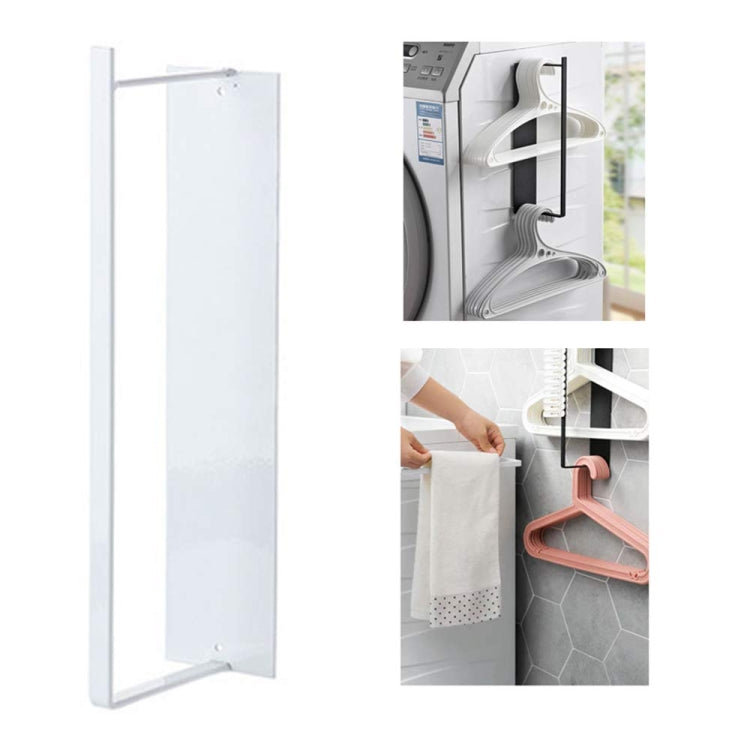 Porte-vêtements mural en métal avec étagère de rangement multifonctionnelle pour placard