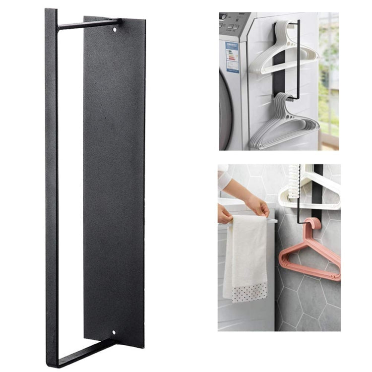Porte-vêtements mural en métal avec étagère de rangement multifonctionnelle pour placard