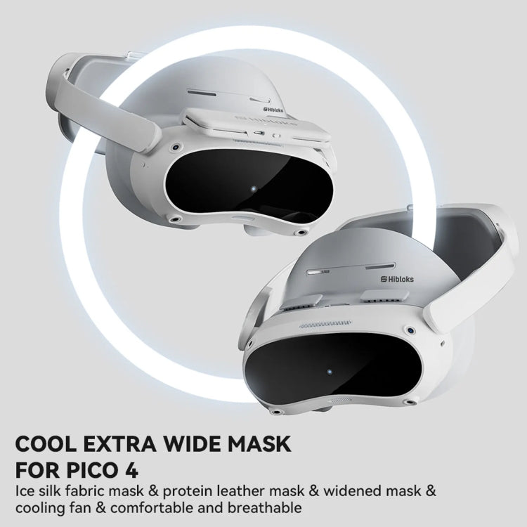 Pour PICO 4 Hibloks VR Lunettes Coussin Protecteur de Visage Avec Ventilateur, 1pc Coton PU, 2pcs Coton PU, 1pc Soie Glacée, 2pcs Soie Glacée