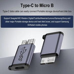Adaptateur Micro B mâle USB lien convertisseur interface boîtier HDD, transfert USB femelle, transfert Type-C femelle, transfert USB mâle, transfert Type-C mâle