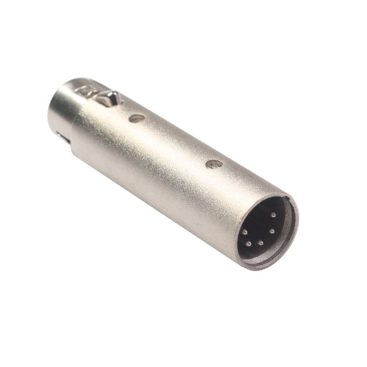 Adaptateur XLR lampe signal DMX mâle 5 broches vers XLR femelle 3 broches grand boîtier en alliage de zinc