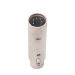 Adaptateur XLR lampe signal DMX mâle 5 broches vers XLR femelle 3 broches grand boîtier en alliage de zinc