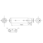 Adaptateur XLR lampe signal DMX mâle 5 broches vers XLR femelle 3 broches grand boîtier en alliage de zinc