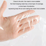 Lot de 10 masques faciaux jetables transparents en film plastique pour salon de beauté