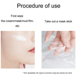 Lot de 10 masques faciaux jetables transparents en film plastique pour salon de beauté
