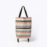 Sac de courses en tissu Oxford 2-en-1 Chariot de courses pliable