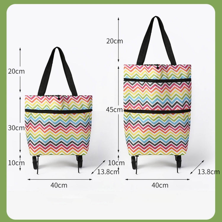 Sac de courses en tissu Oxford 2-en-1 Chariot de courses pliable