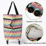 Sac de courses en tissu Oxford 2-en-1 Chariot de courses pliable